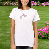 Flamingo vrijgezellenfeest bruidsmeisje Flocking s T-shirt