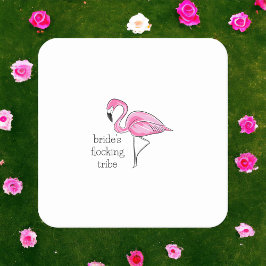 Flamingo vrijgezellenfeest bruidsmeisje kudde stam kartonnen onderzetters