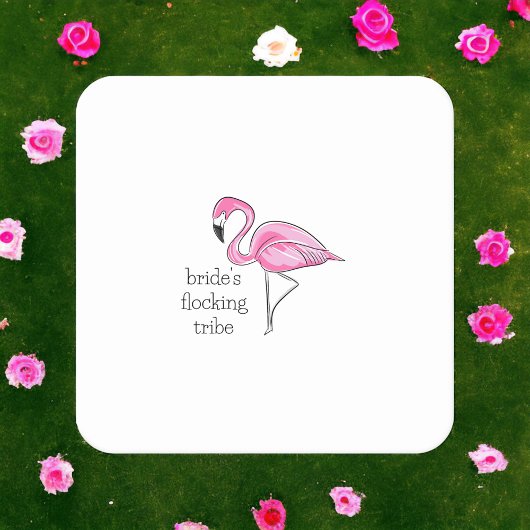 Flamingo vrijgezellenfeest bruidsmeisje kudde stam kartonnen onderzetters