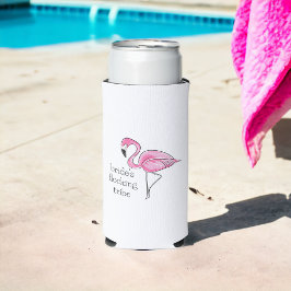 Flamingo vrijgezellenfeest bruidsmeisje kudde stam seltzer blikjeskoeler