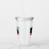 Flamingo vrijgezellenfeest Flocking Bruid V2 ID930 Acryl Drinkbeker (Links)