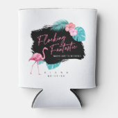 Flamingo vrijgezellenfeest Flocking Fantastisch V2 Blikjeskoeler (Voorkant)