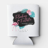 Flamingo vrijgezellenfeest Flocking Fantastisch V2 Blikjeskoeler (Achterkant)