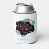 Flamingo vrijgezellenfeest Flocking Fantastisch V2 Blikjeskoeler (Blikje Achterkant)