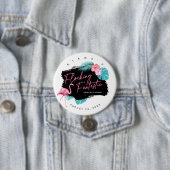 Flamingo vrijgezellenfeest Flocking Fantastisch V2 Ronde Button 7,6 Cm (In situ)
