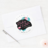 Flamingo vrijgezellenfeest Flocking Fantastisch V2 Ronde Sticker (Envelop)