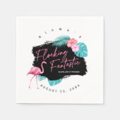 Flamingo vrijgezellenfeest Flocking Fantastisch V2 Servet (Voorkant)