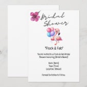 Flamingo-Vrijgezellenfeest Kaart (Voorkant / Achterkant)