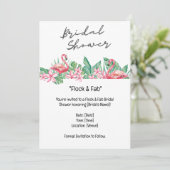 Flamingo-Vrijgezellenfeest Kaart (Staand voorkant)