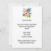 Flamingo Vrijgezellenfeest Pool Party Kaart (Achterkant)