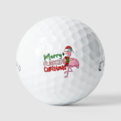 Flamingo Vrolijk Kerstfeest, Custom Design Callawa Golfballen (Voorkant)