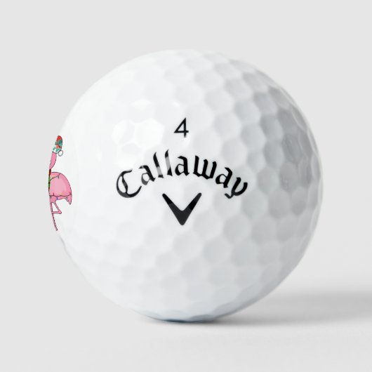 Flamingo Vrolijk Kerstfeest, Custom Design Callawa Golfballen (Logo)