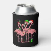 Flamingo Vrolijk Kerstfeest Grappig Flamingo Lover Blikjeskoeler (Blikje Voorkant)