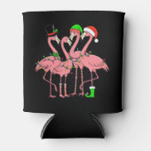 Flamingo Vrolijk Kerstfeest Grappig Flamingo Lover Blikjeskoeler (Voorkant)