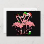Flamingo Vrolijk Kerstfeest Grappig Flamingo Lover Feestdagenkaart (Voorkant / Achterkant)