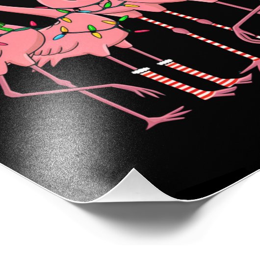 Flamingo Vrolijk Kerstfeest Grappig Flamingo Lover Foto Afdruk (Hoek)