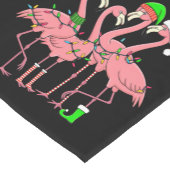 Flamingo Vrolijk Kerstfeest Grappig Flamingo Lover Korte Tafelloper (Hoek)