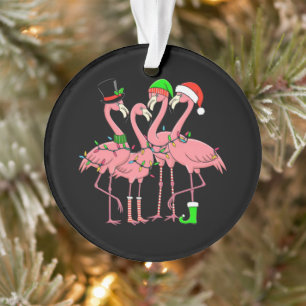 Flamingo Vrolijk Kerstfeest Grappig Flamingo Lover Ornament