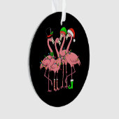 Flamingo Vrolijk Kerstfeest Grappig Flamingo Lover Ornament (voorkant)