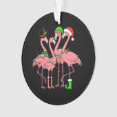 Flamingo Vrolijk Kerstfeest Grappig Flamingo Lover Ornament (voorkant)