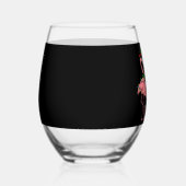 Flamingo Vrolijk Kerstfeest Grappig Flamingo Lover Wijnglas Zonder Voet (Links)