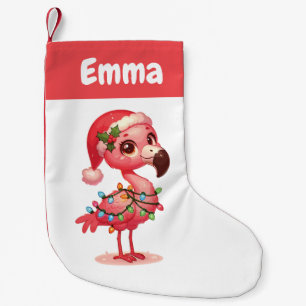 Flamingo Vrolijke Kerstmis Winter Dieren Flamingo' Kleine Kerstsok
