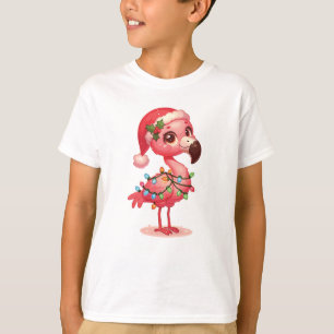 Flamingo Vrolijke Kerstmis Winter Dieren Flamingo' T-shirt