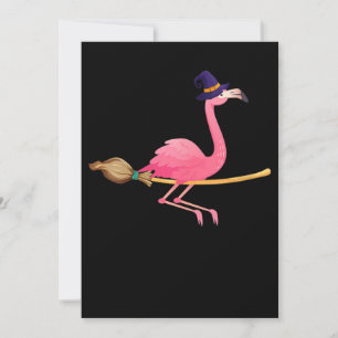 Flamingo Vrouwen grappige Flamingo Heks Hallowee Kaart