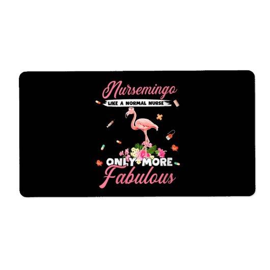 Flamingo | Vrouwen Nursemingo als normale verpleeg Etiket (Voorkant)