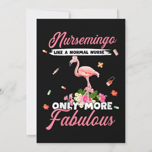 Flamingo | Vrouwen Nursemingo als normale verpleeg Save The Date (Voorkant)
