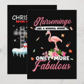Flamingo | Vrouwen Nursemingo als normale verpleeg Save The Date (Voorkant / Achterkant)