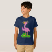 Flamingo wafel ijs t-shirt (Voorkant volledig)