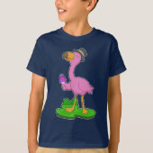 Flamingo Waffle ijs T-shirt (Voorkant)