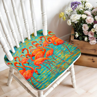 Flamingo Wall Art Poster of decoupage papier