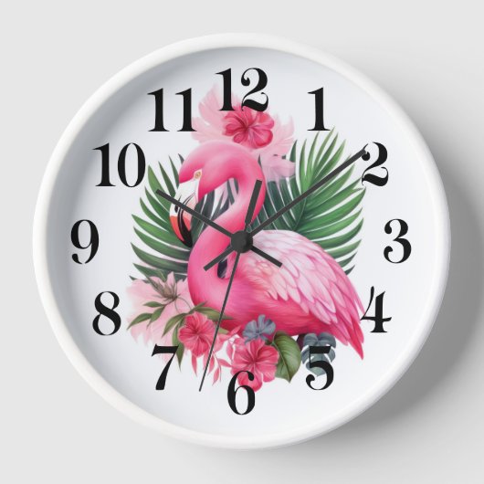Flamingo Wall Clock (Voorkant)