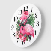 Flamingo Wall Clock Grote Klok (Hoek)