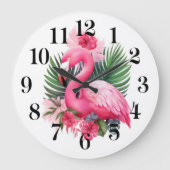 Flamingo Wall Clock Grote Klok (Voorkant)