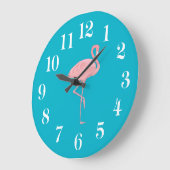 Flamingo Wall Clock Grote Klok (Hoek)
