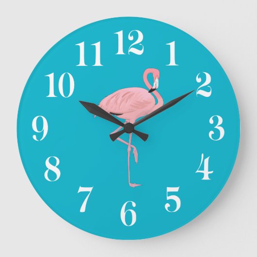 Flamingo Wall Clock Grote Klok (Voorkant)