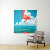 Flamingo Wandkleed (In situ)