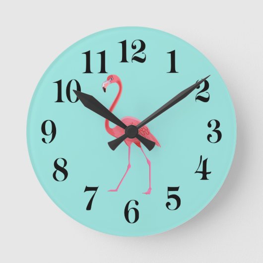 Flamingo Wandklok (Voorkant)