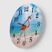 Flamingo Wandklok (Hoek)