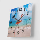 Flamingo Wandklok (Hoek)
