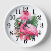 Flamingo Wandklok (Voorkant)