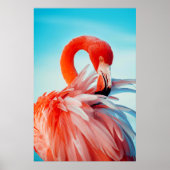 Flamingo wandkunst poster (Voorkant)