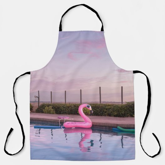 Flamingo-waterboer in zwembad schort (Voorkant)