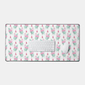 Flamingo & Watermeloen Pastel Patroon 2 Bureaumat (Keyboard & Muis)
