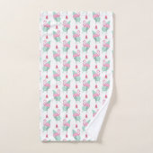 Flamingo & Watermelon Pastel Pattern Bad Handdoek (Handdoek)