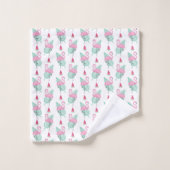 Flamingo & Watermelon Pastel Pattern Bad Handdoek (Wasdoekje)