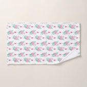 Flamingo & Watermelon Pastel Pattern Bad Handdoek (Handdoek)